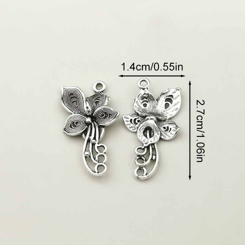 21pcs Retro Chinese Style Butterfly Flower Pendant Set